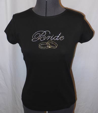 Bridal Tee Shirts With Rhinestones For Bachelorett